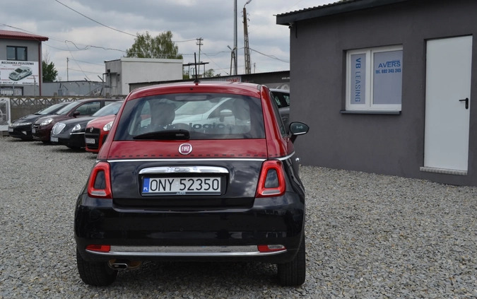 Fiat 500 cena 36900 przebieg: 41000, rok produkcji 2016 z Paczków małe 529